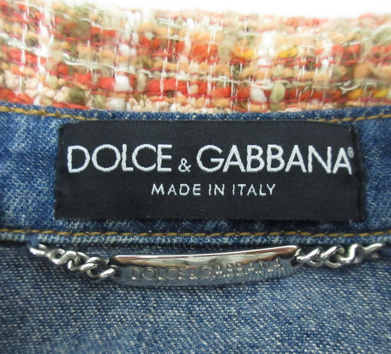 Dolce & Gabbana 2000s Tweed & Denim Hybrid Jacket 40 IT / S