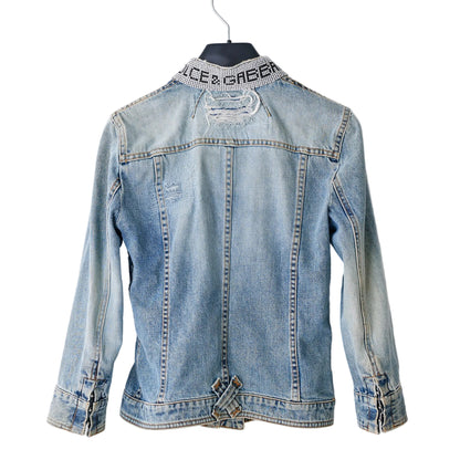 DOLCE & GABBANA RHINESTONE 2000s DENIM JACKET