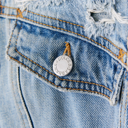 DOLCE & GABBANA RHINESTONE 2000s DENIM JACKET
