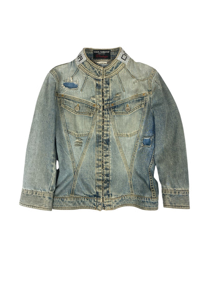 DOLCE & GABBANA RHINESTONE 2000s DENIM JACKET