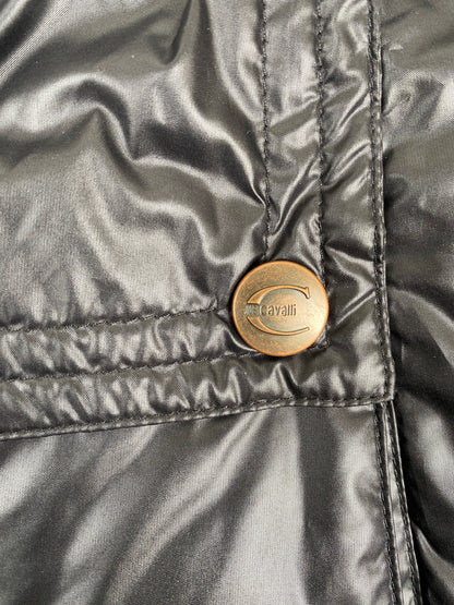 ROBERTO CAVALLI 2000s HARNESS BONDAGE BLACK PUFFER JACKET M