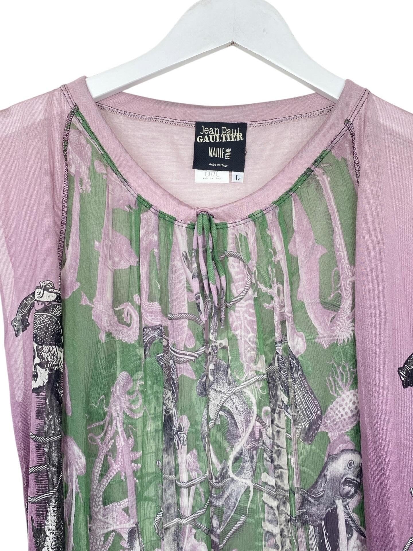 JEAN PAUL GAULTIER 2000s SILK TOP L