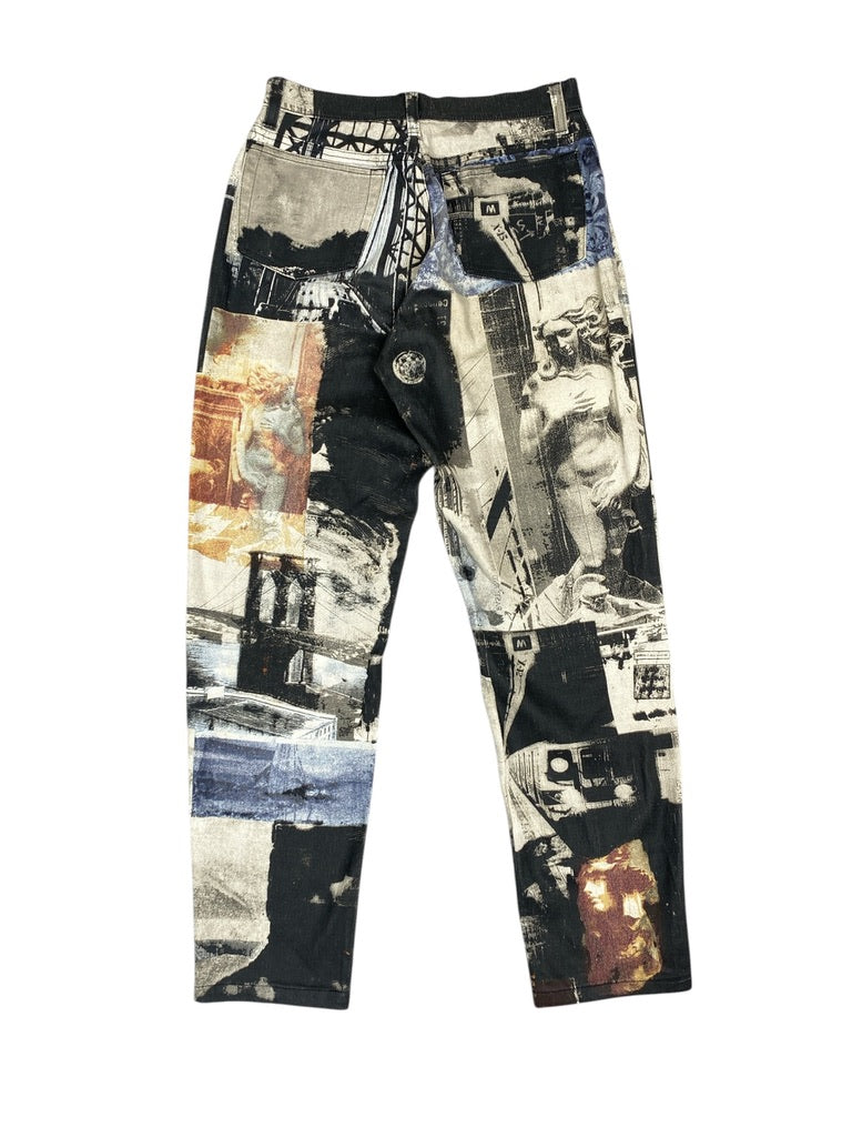 ROBERTO CAVALLI Baroque Printed Vintage Pants Trousers Jeans S