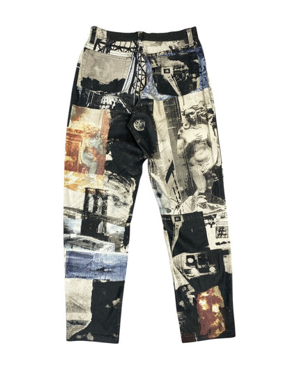 ROBERTO CAVALLI Baroque Printed Vintage Pants Trousers Jeans S