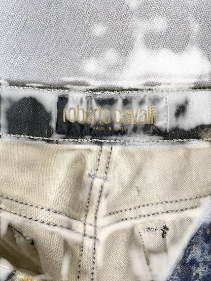 ROBERTO CAVALLI Baroque Printed Vintage Pants Trousers Jeans S