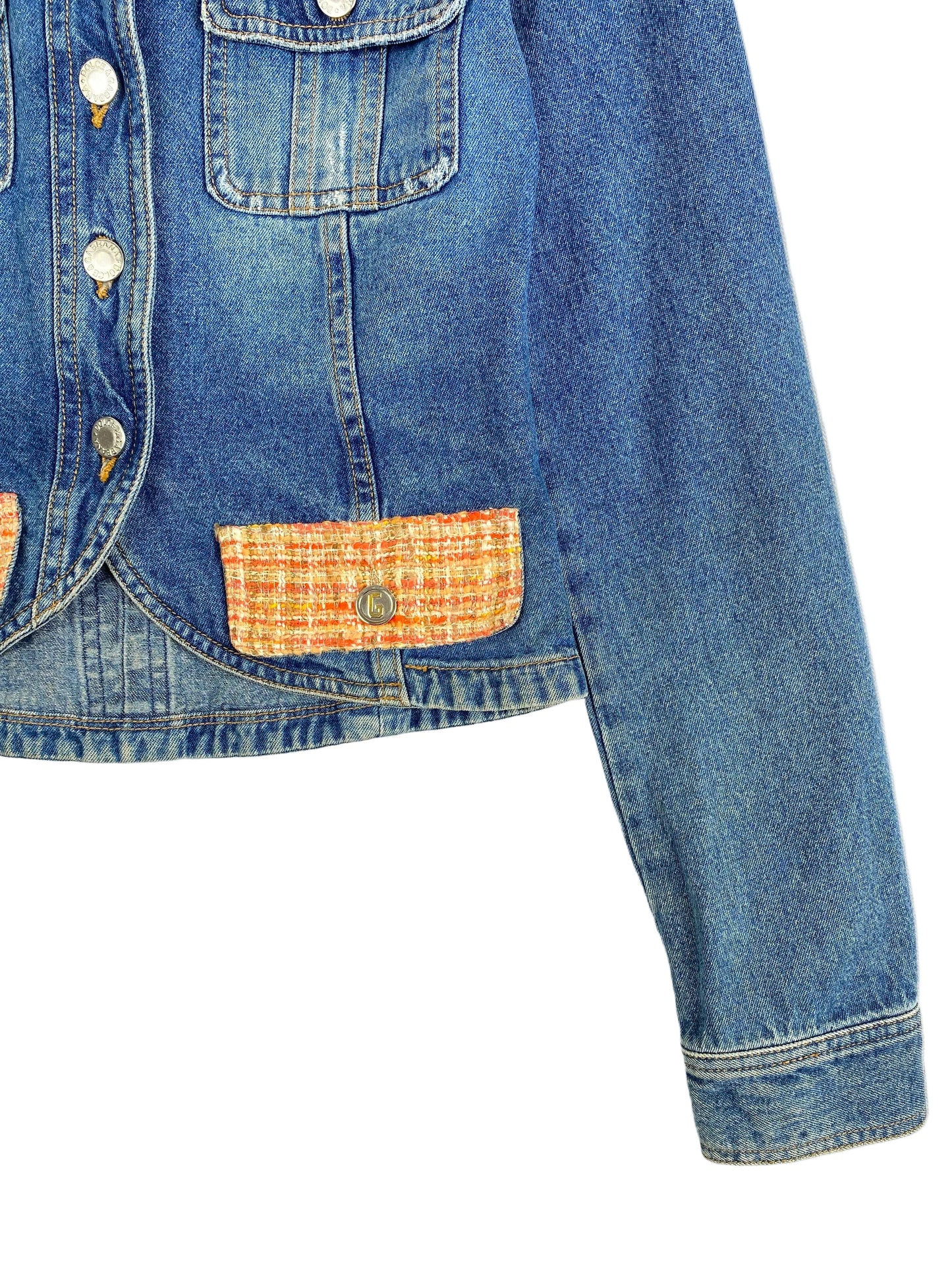 Dolce & Gabbana 2000s Tweed & Denim Hybrid Jacket 40 IT / S