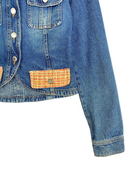 Dolce & Gabbana 2000s Tweed & Denim Hybrid Jacket 40 IT / S