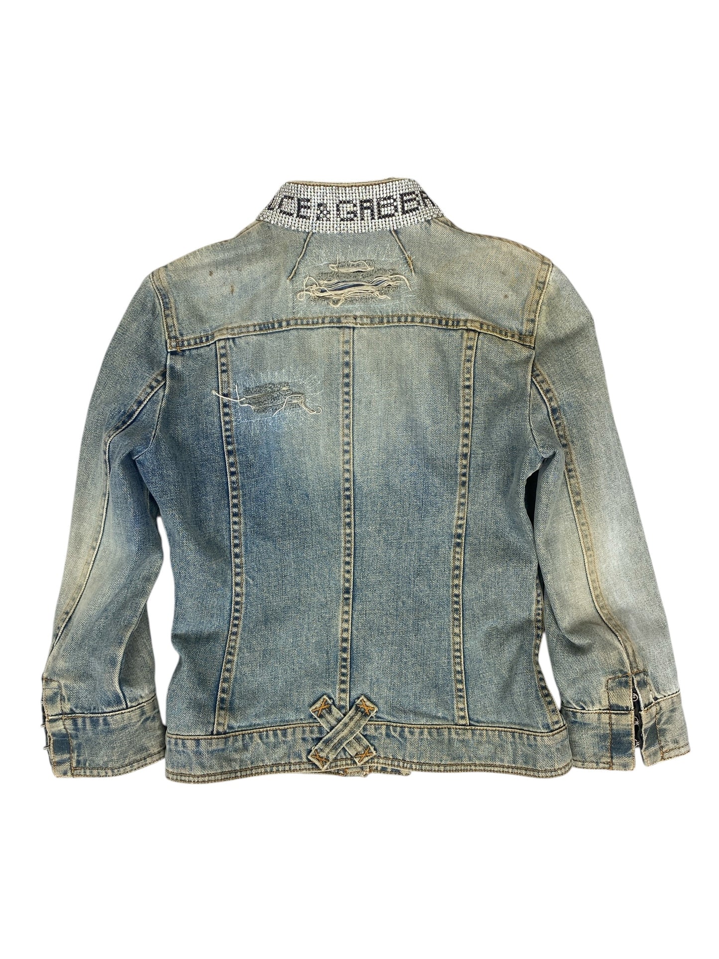 DOLCE & GABBANA RHINESTONE 2000s DENIM JACKET