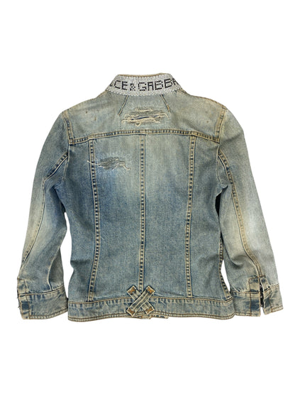 DOLCE & GABBANA RHINESTONE 2000s DENIM JACKET