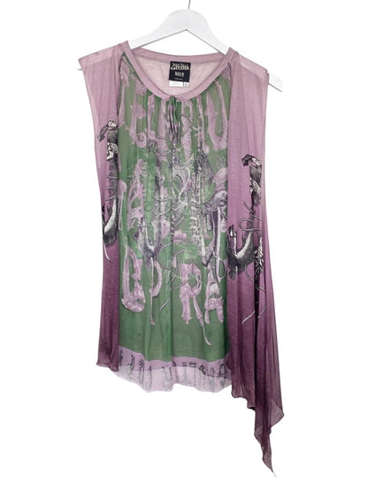 JEAN PAUL GAULTIER 2000s SILK TOP L