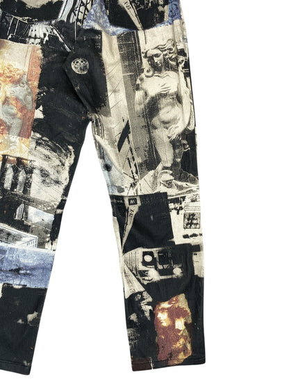 ROBERTO CAVALLI Baroque Printed Vintage Pants Trousers Jeans S