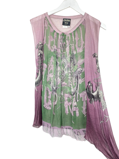 JEAN PAUL GAULTIER 2000s SILK TOP L