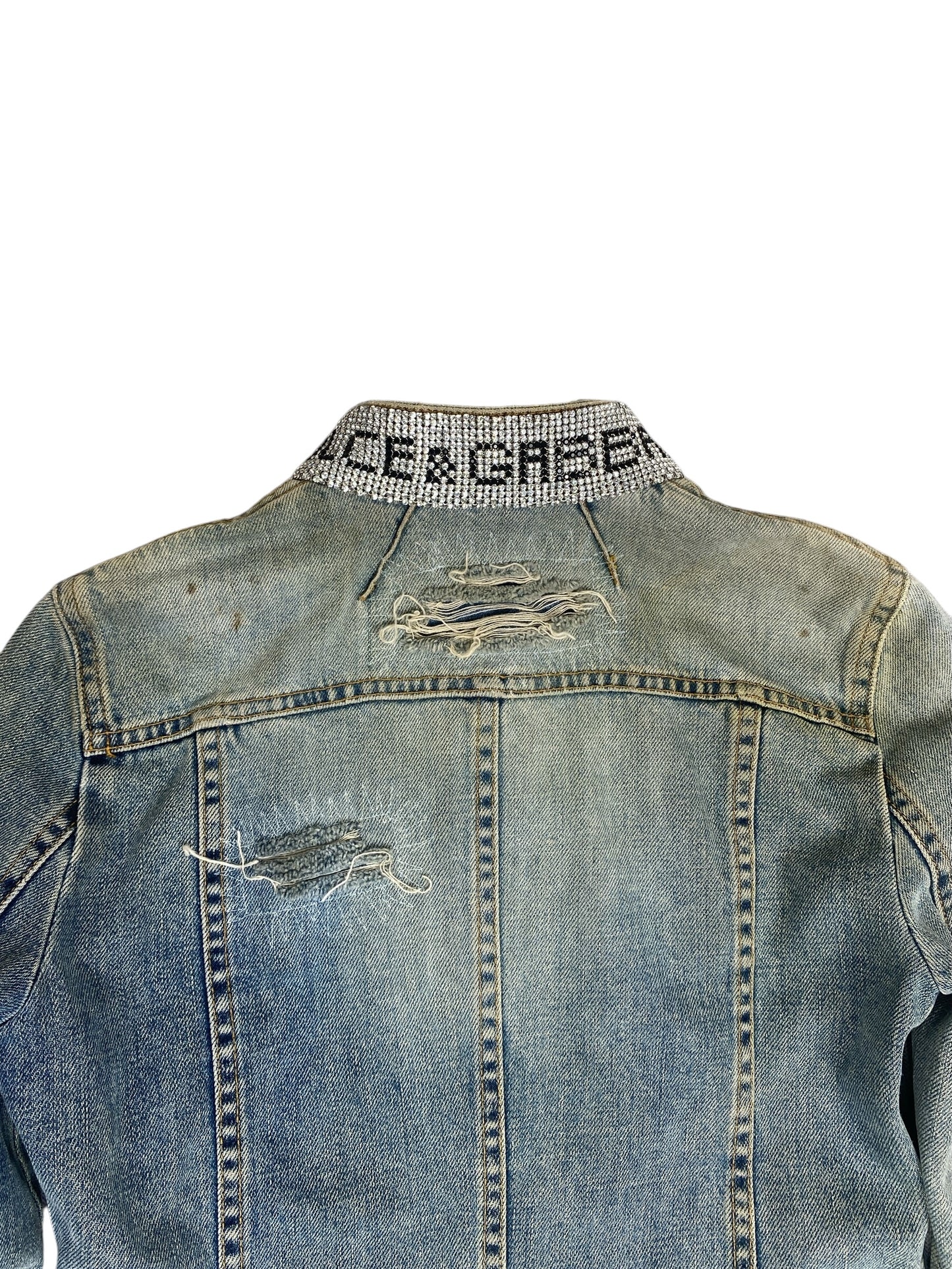 DOLCE & GABBANA RHINESTONE 2000s DENIM JACKET