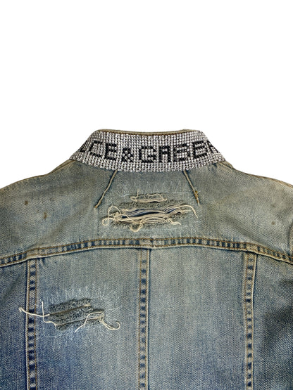 DOLCE & GABBANA RHINESTONE 2000s DENIM JACKET