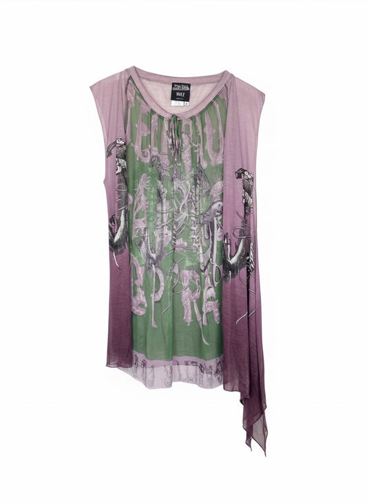 JEAN PAUL GAULTIER 2000s SILK TOP L