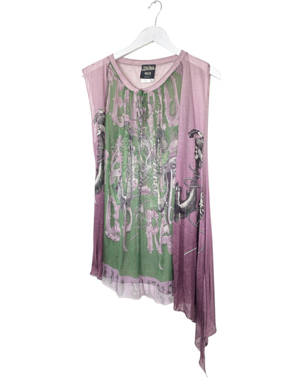 JEAN PAUL GAULTIER 2000s SILK TOP L