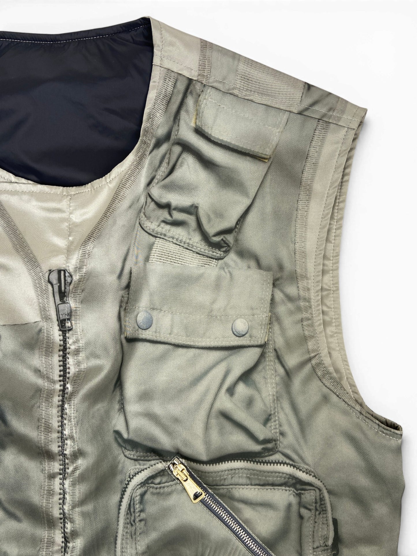 DIESEL J-GRAHAM MILITARY TROMPE L'OEIL VEST