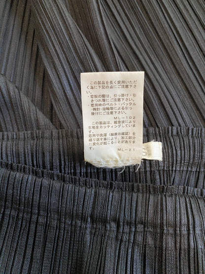 PLEATS PLEASE ISSEY MIYAKE Midi Ruffled Hem Skirt Size 1