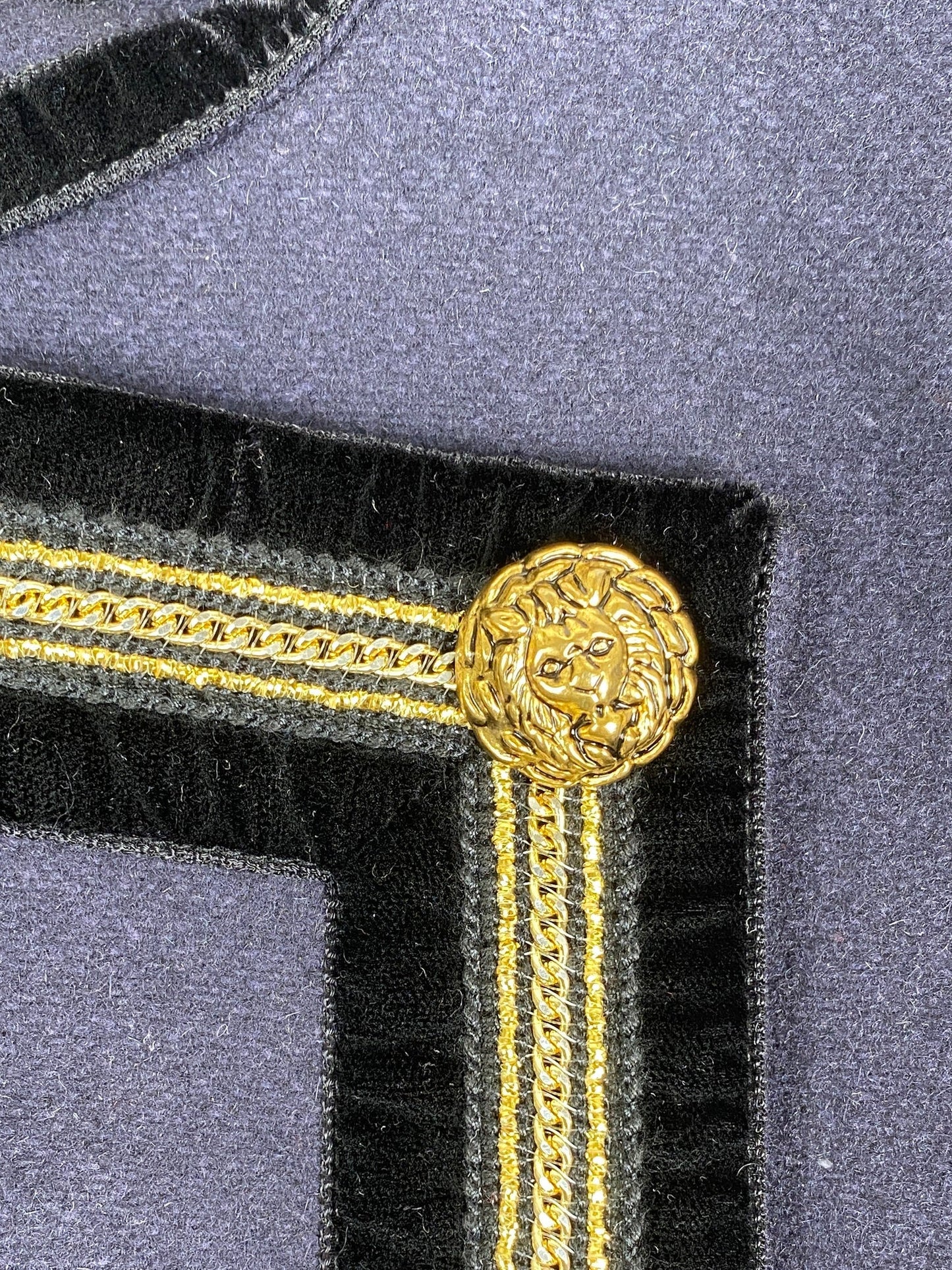 CAVALLI Just Cavalli Blue Napoleon Military Buttoned Jacket SZ