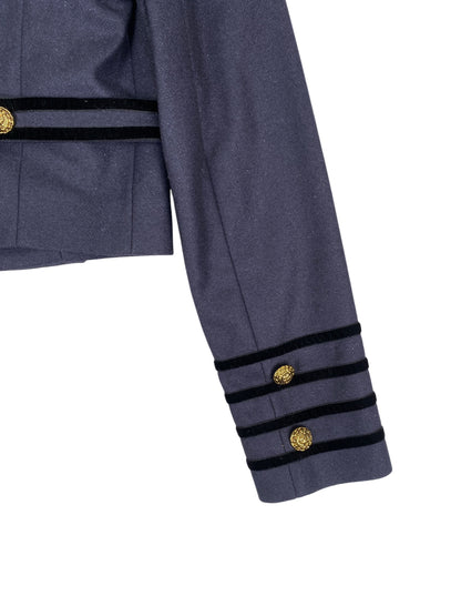 CAVALLI Just Cavalli Blue Napoleon Military Buttoned Jacket SZ