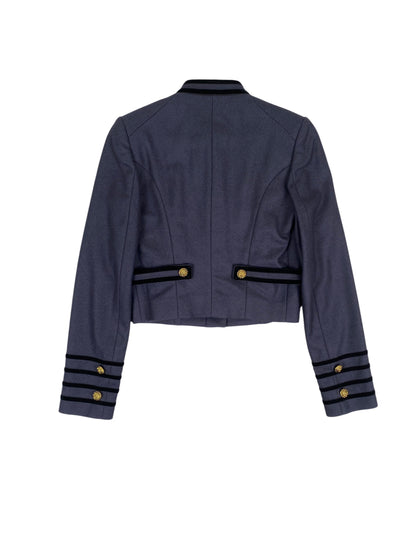 CAVALLI Just Cavalli Blue Napoleon Military Buttoned Jacket SZ