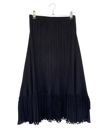 PLEATS PLEASE ISSEY MIYAKE Midi Ruffled Hem Skirt Size 1