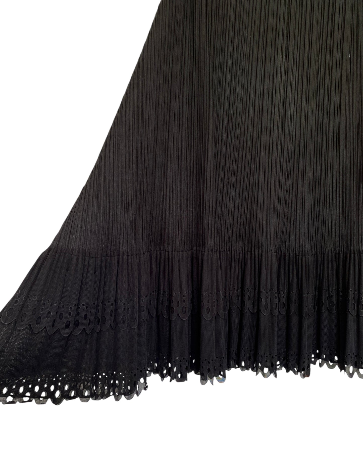 PLEATS PLEASE ISSEY MIYAKE Midi Ruffled Hem Skirt Size 1