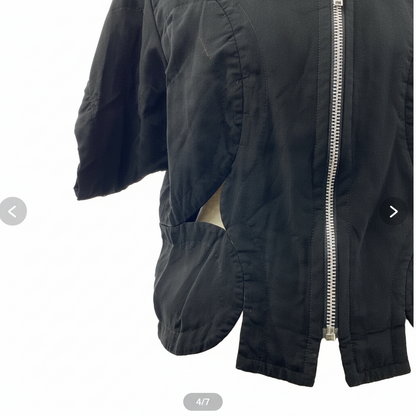 COMME des GARCONS 2005SS Patchwork Round Collar Black Jacket Runway