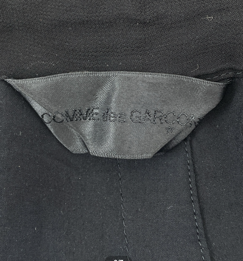 COMME des GARCONS 2005SS Patchwork Round Collar Black Jacket Runway