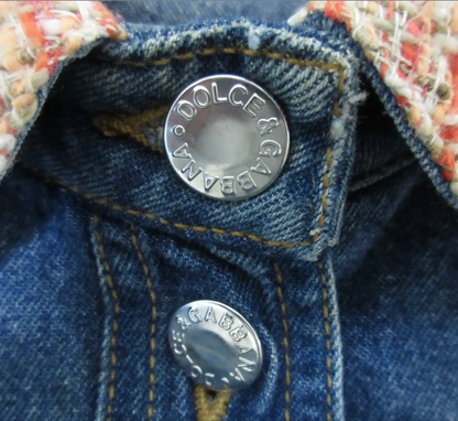 Dolce & Gabbana 2000s Tweed & Denim Hybrid Jacket 40 IT / S