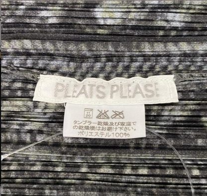 PLEATS PLEASE ISSEY MIYAKE Cable Knit Print Zip Vest SZ 3 / M